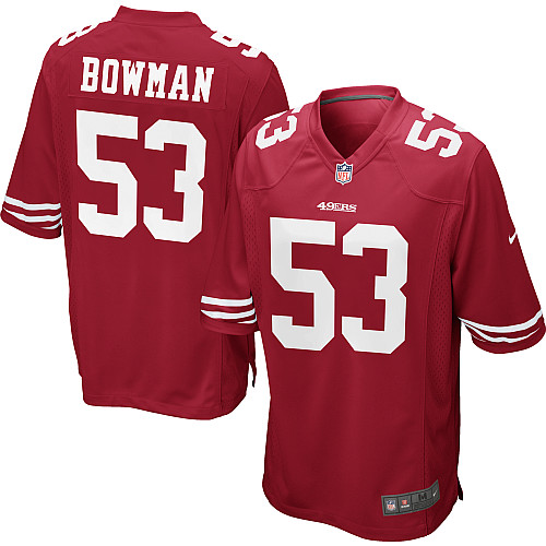 Youth Elite NaVorro Bowman Nike Jersey Red Home - #53 NFL San Francisco 49ers